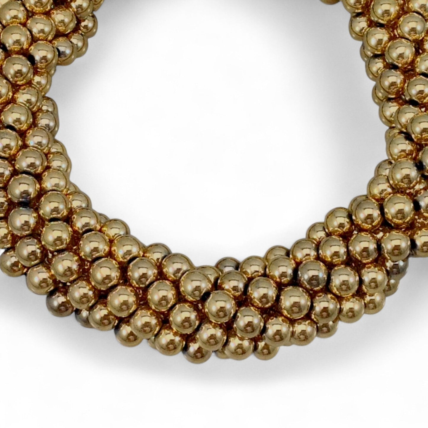 Gold Plated Hematite Round