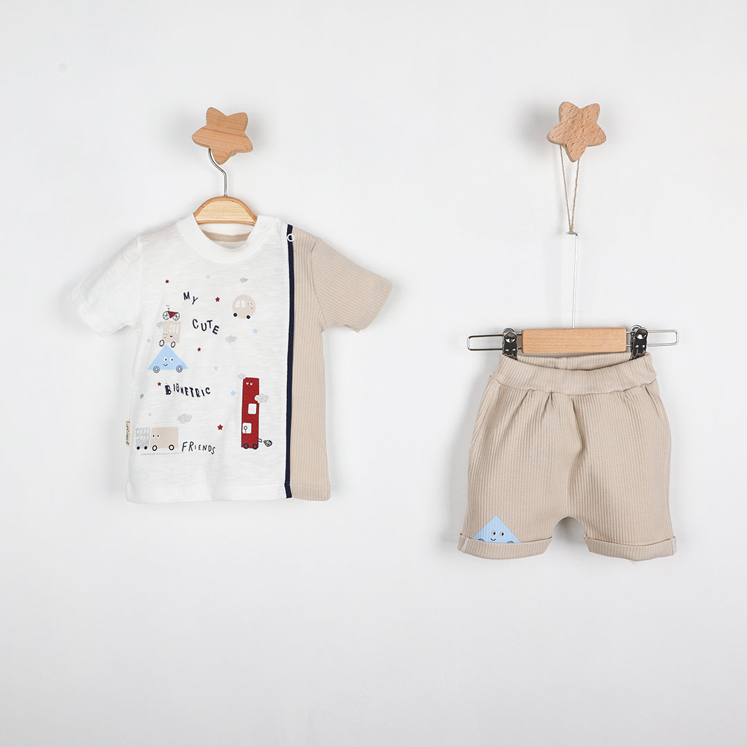 Robotic Baby Casual Shorts Set-0