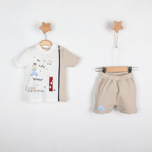 Robotic Baby Casual Shorts Set-0