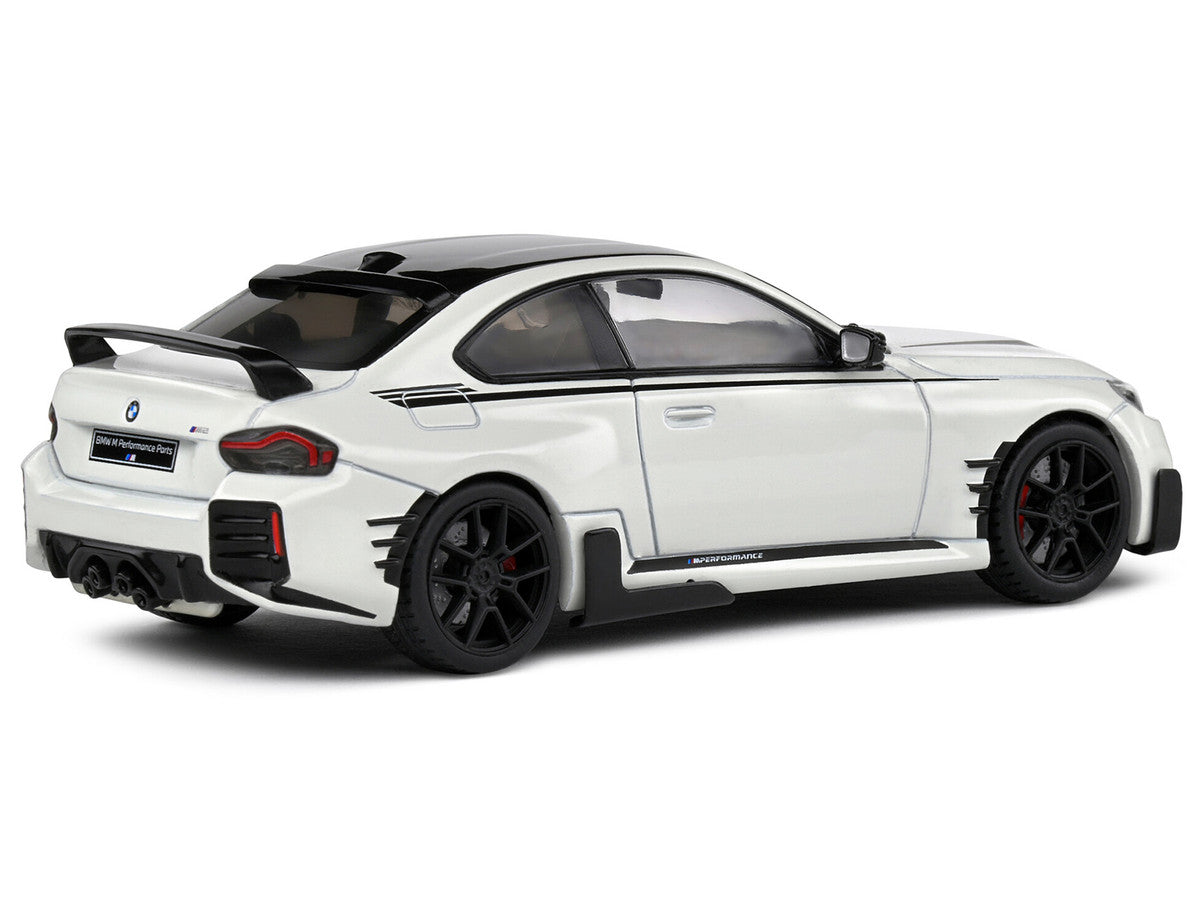 2023 BMW M2 M Performance (G87) Alpine White with Black Top 1/43 Diecast Model Car by Solido