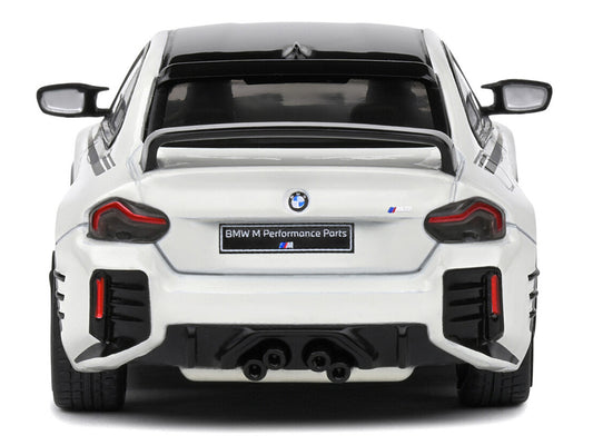 2023 BMW M2 M Performance (G87) Alpine White with Black Top 1/43 Diecast Model Car by Solido